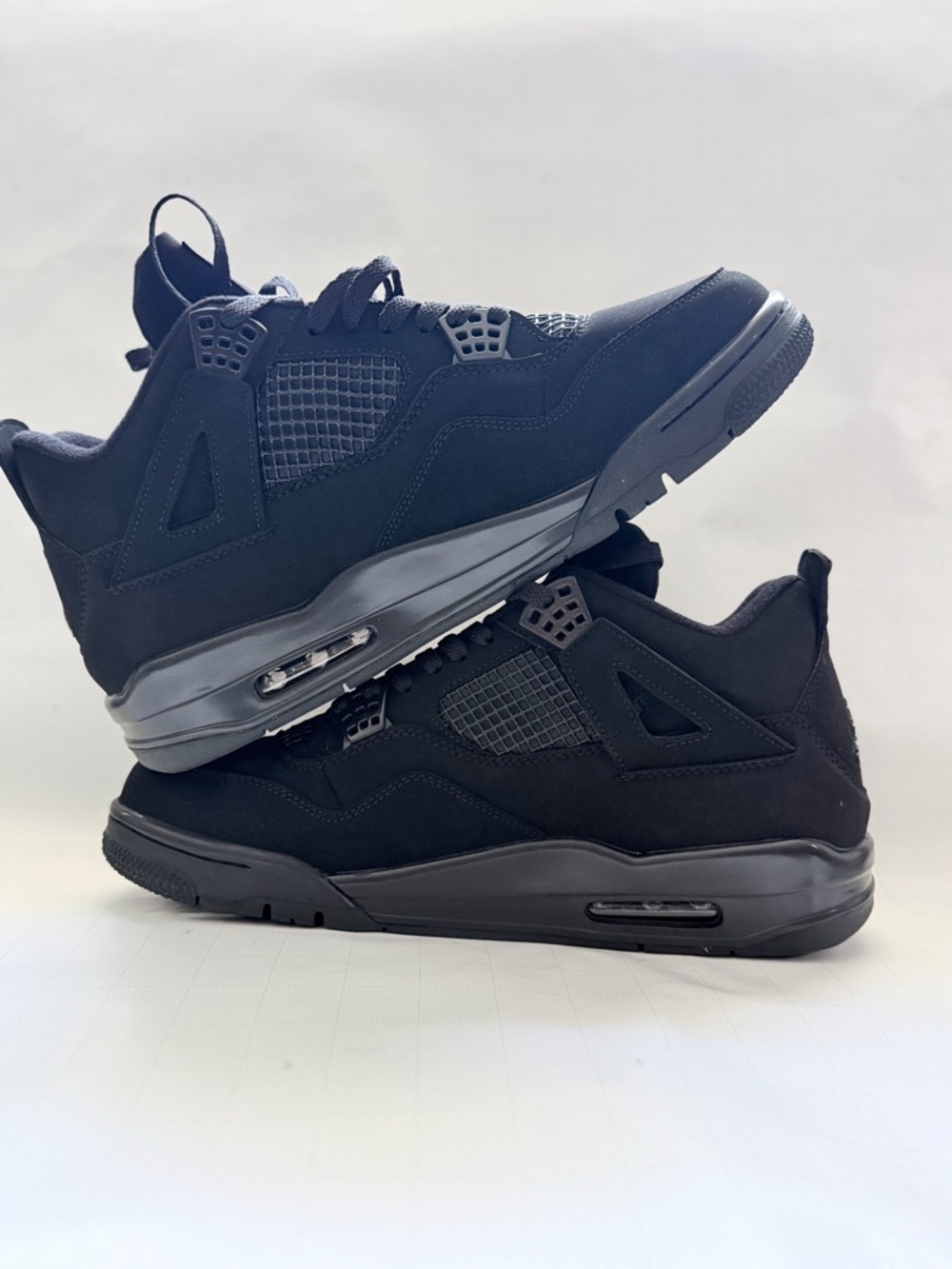 Jordan Retro 4 All-Black Men's Sneakers - Picture 2 of 6